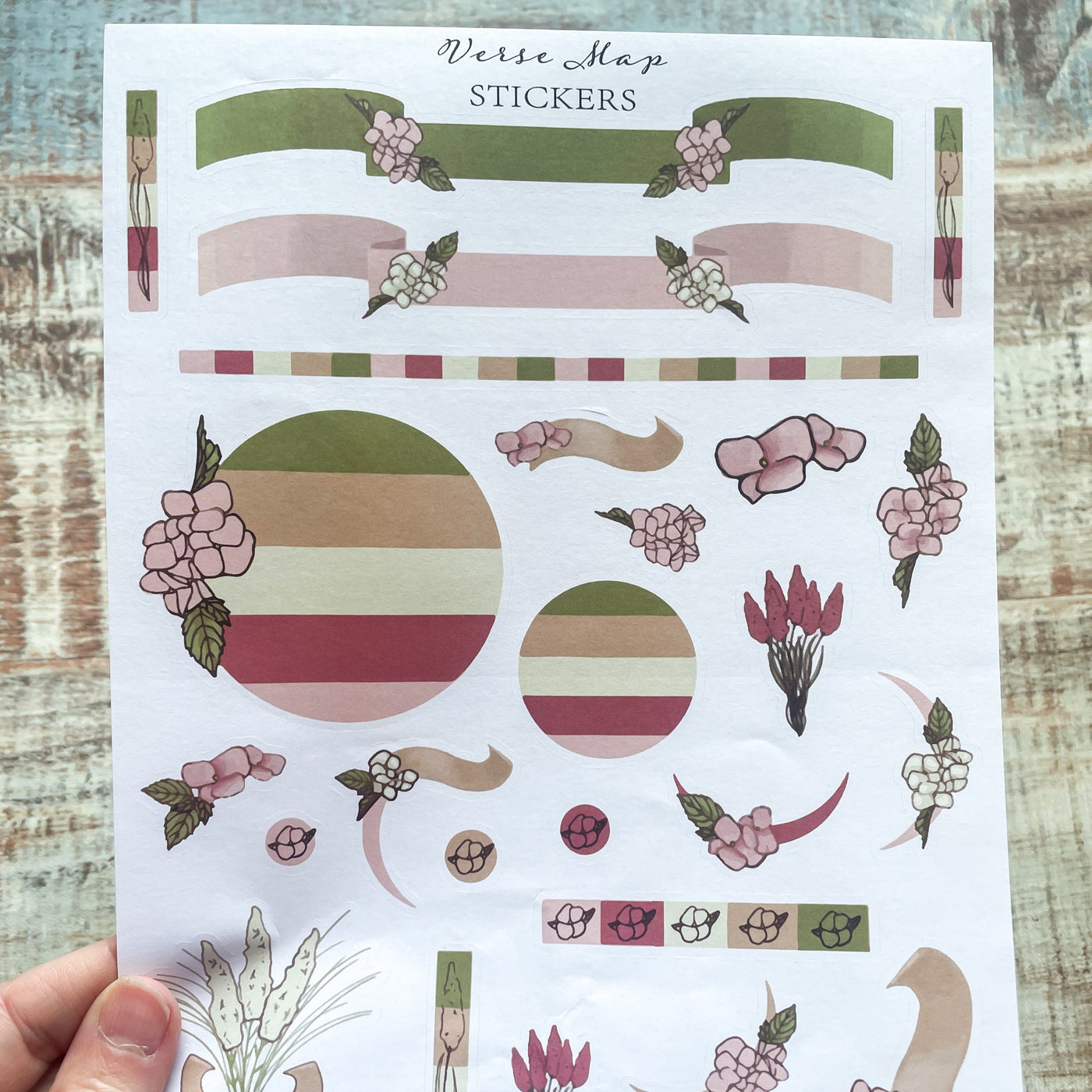 Verse Map Stickers-Summer Florals