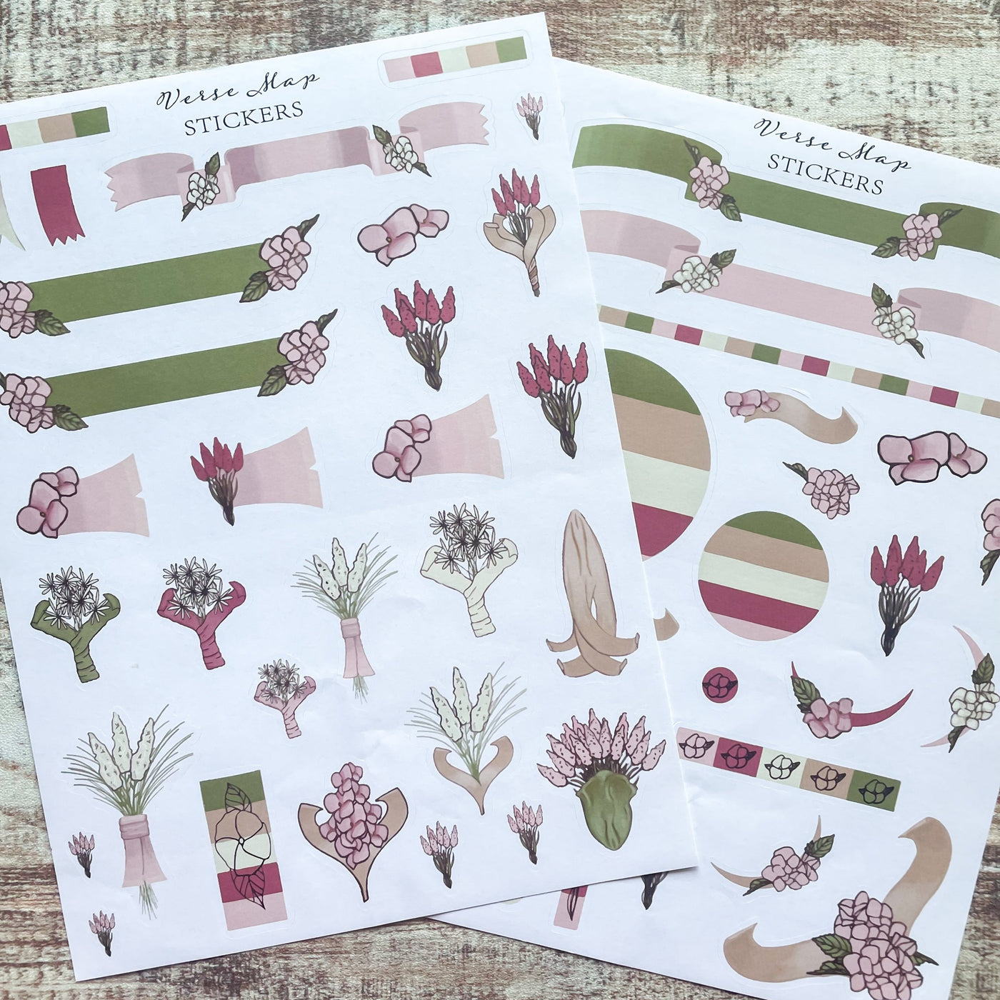 Verse Map Stickers-Summer Florals